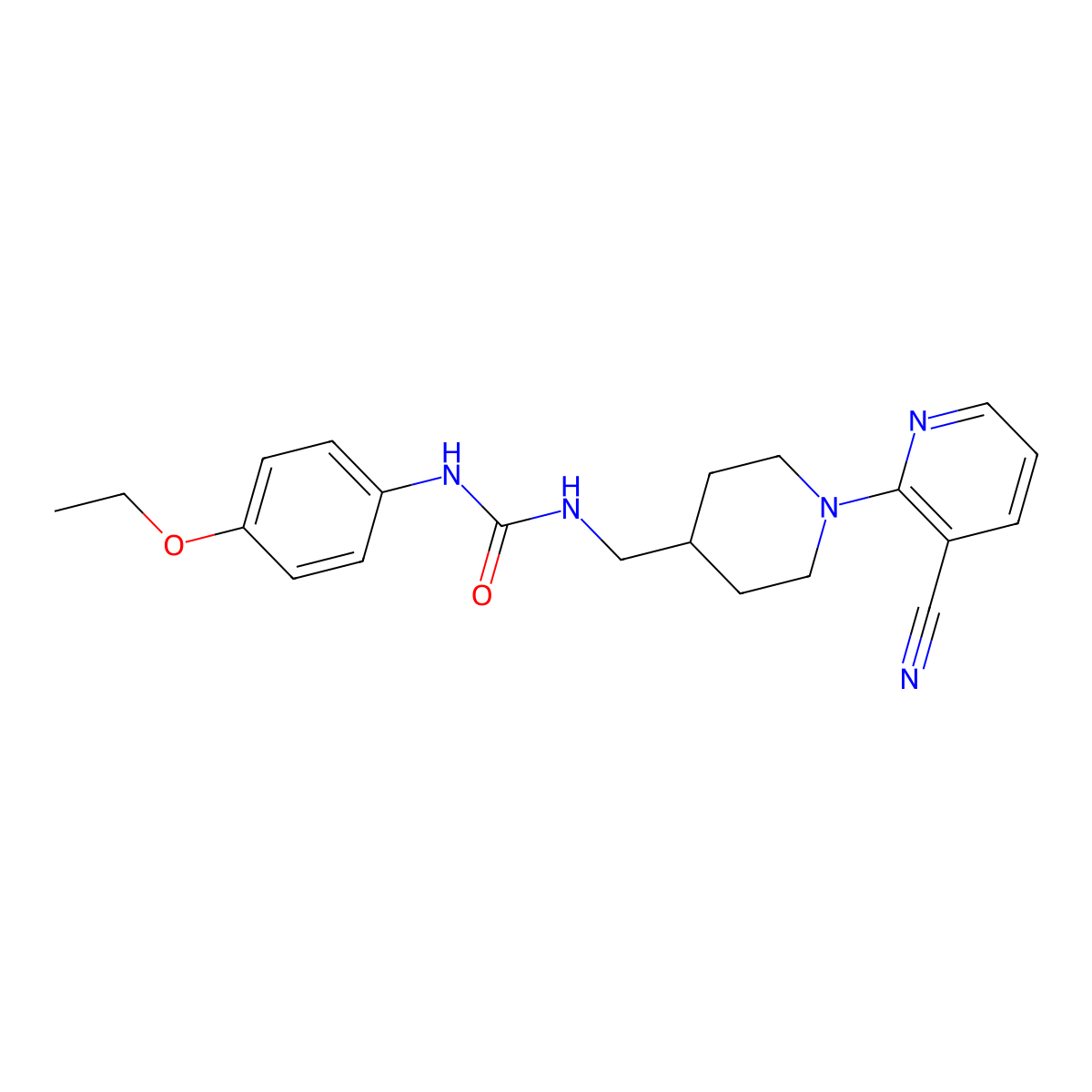 1-((1-(3-Cyanopyridin-2-yl)piperidin-4-yl)methyl)-3-(4-ethoxyphenyl)urea molecular structure, CAS 1797218-37-1