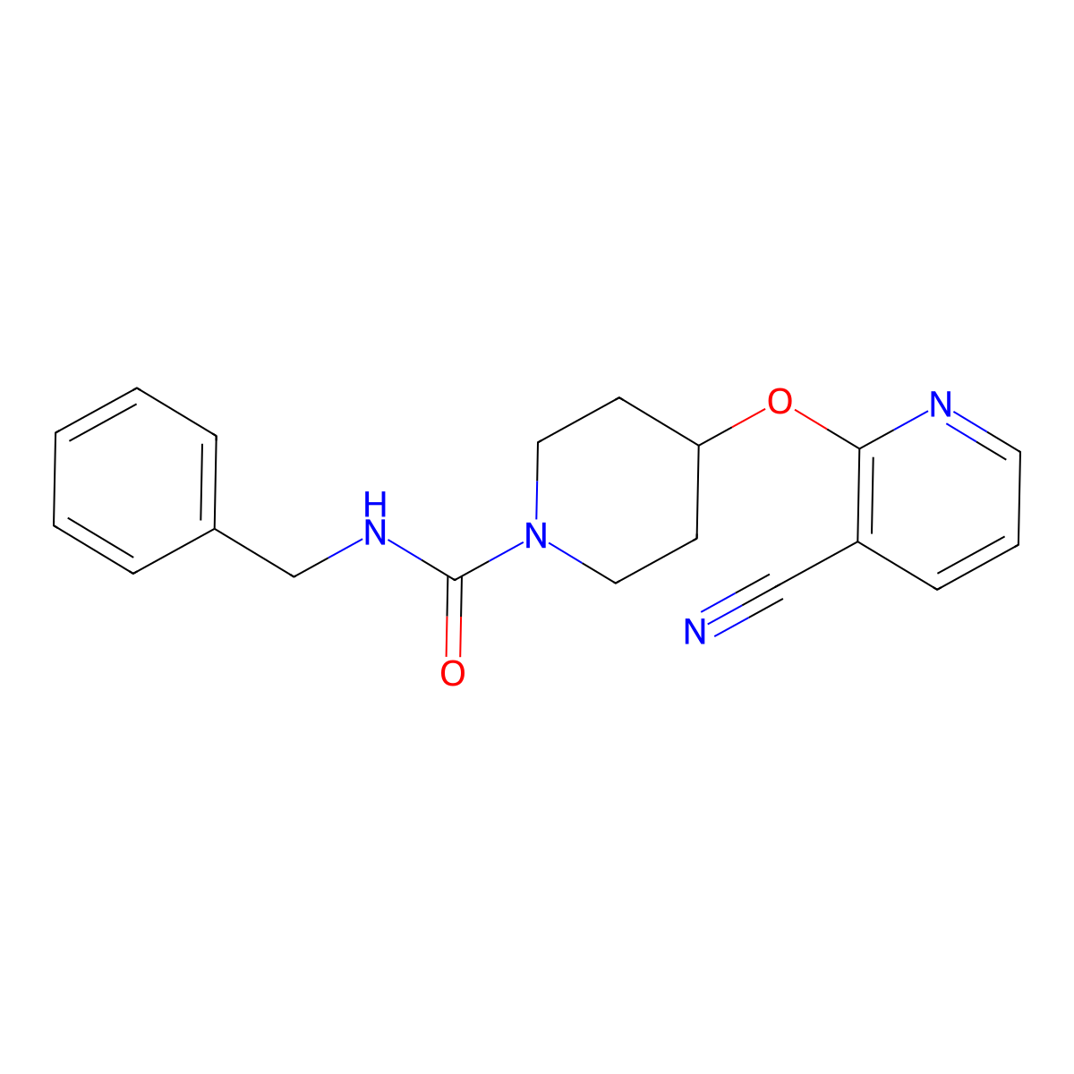 N-Benzyl-4-[(3-cyanopyridin-2-YL)oxy]piperidine-1-carboxamide molecular structure, CAS 1797221-14-7