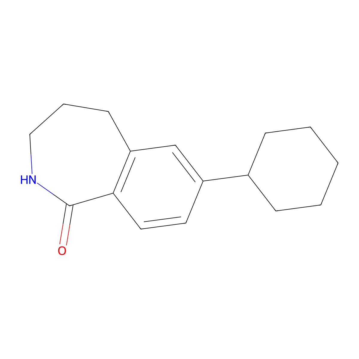 7-cyclohexyl-2,3,4,5-tetrahydro-1H-2-benzazepin-1-one molecular structure, CAS 1797221-94-3