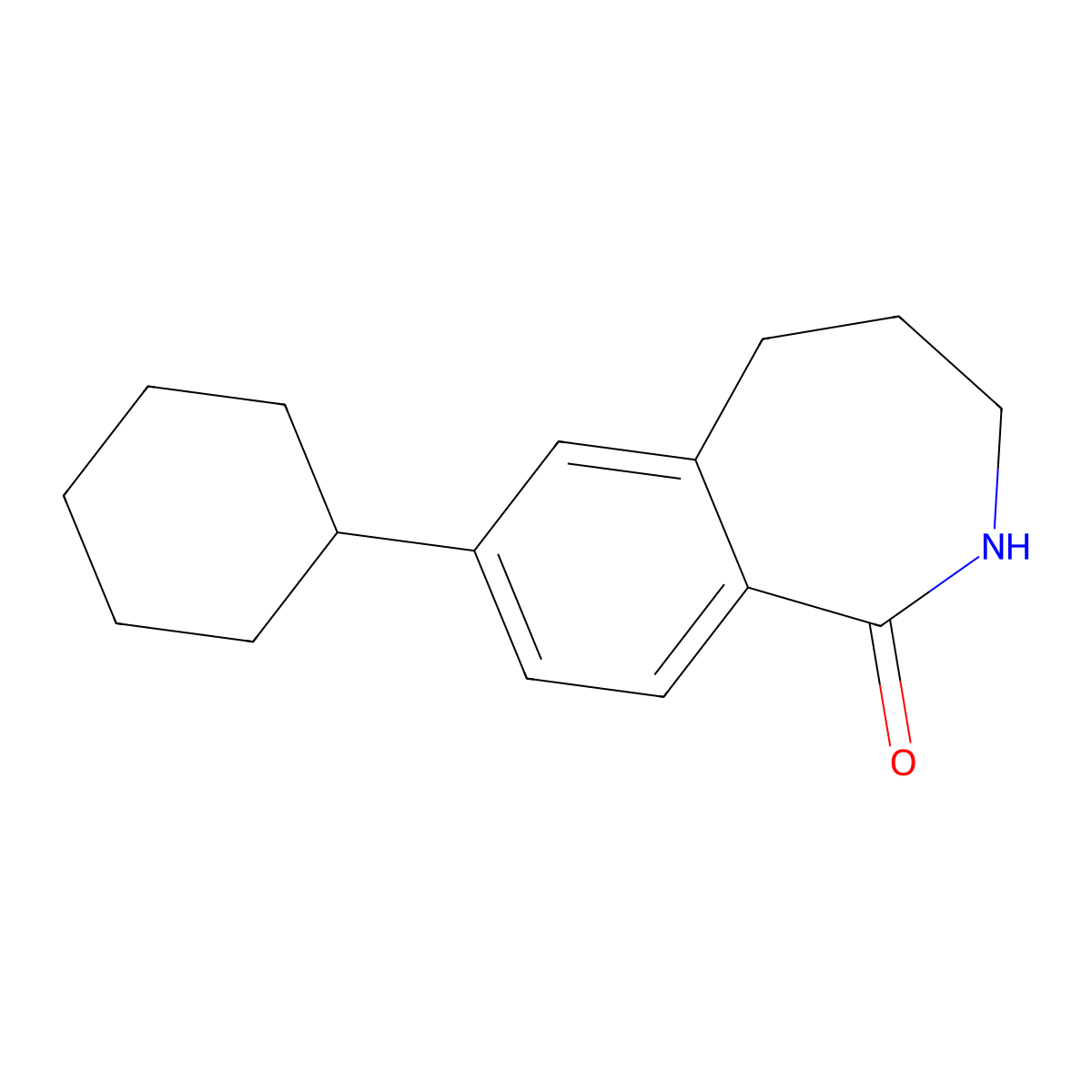 7-cyclohexyl-2,3,4,5-tetrahydro-1H-2-benzazepin-1-one molecular structure, CAS 1797221-94-3