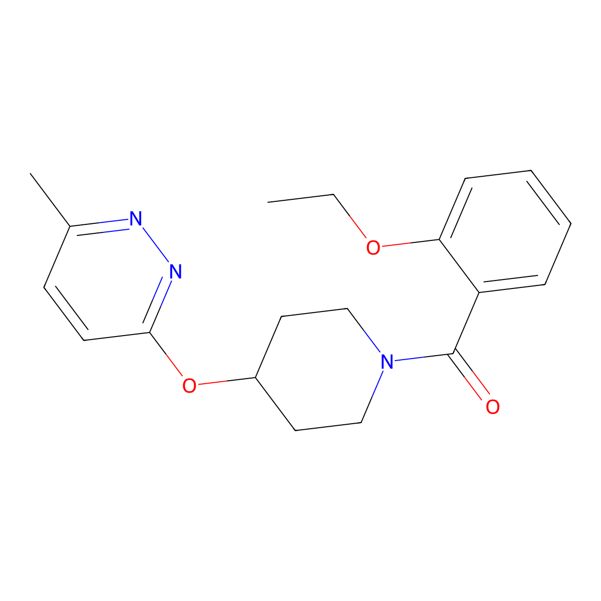 (2-Ethoxyphenyl)(4-((6-methylpyridazin-3-yl)oxy)piperidin-1-yl)methanone molecular structure, CAS 1797222-12-8