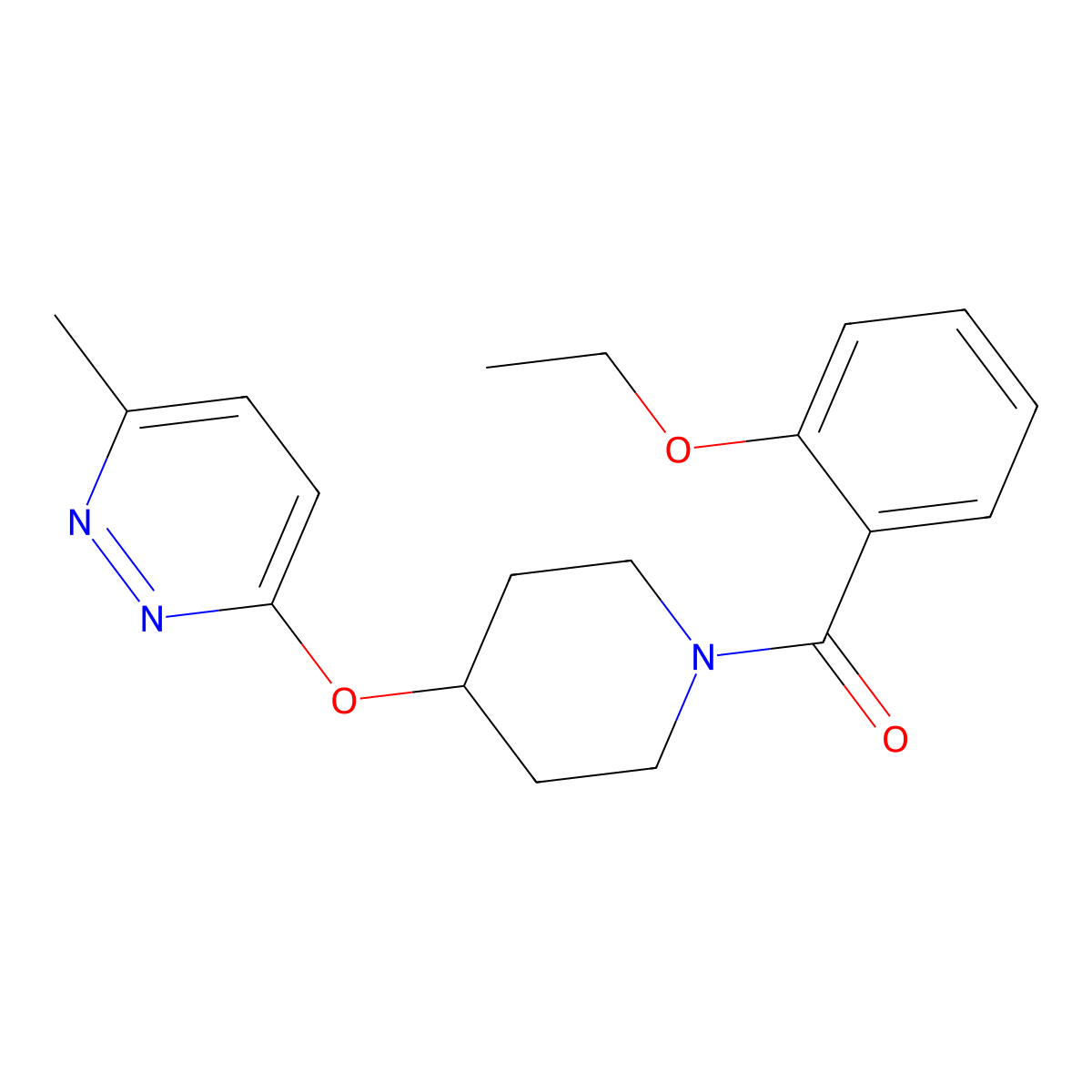 (2-Ethoxyphenyl)(4-((6-methylpyridazin-3-yl)oxy)piperidin-1-yl)methanone molecular structure, CAS 1797222-12-8