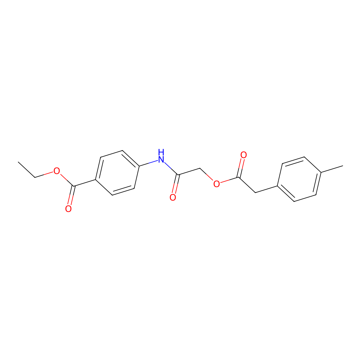 Ethyl 4-[({[(4-methylphenyl)acetyl]oxy}acetyl)amino]benzoate molecular structure, CAS 1797222-87-7