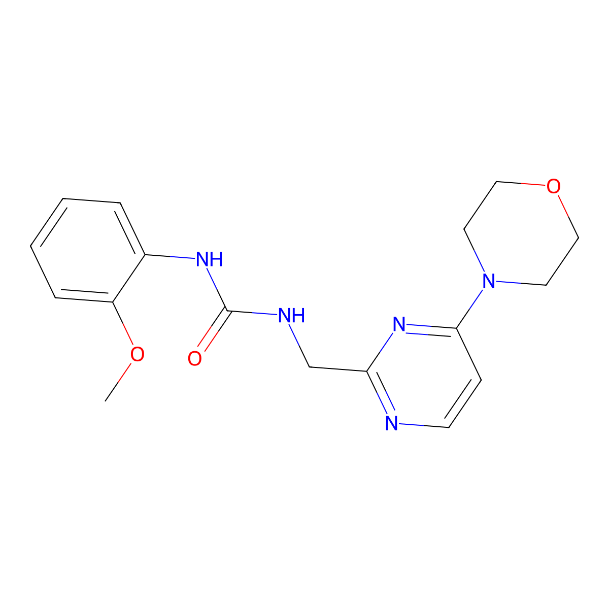 1-(2-Methoxyphenyl)-3-((4-morpholinopyrimidin-2-yl)methyl)urea molecular structure, CAS 1797223-55-2