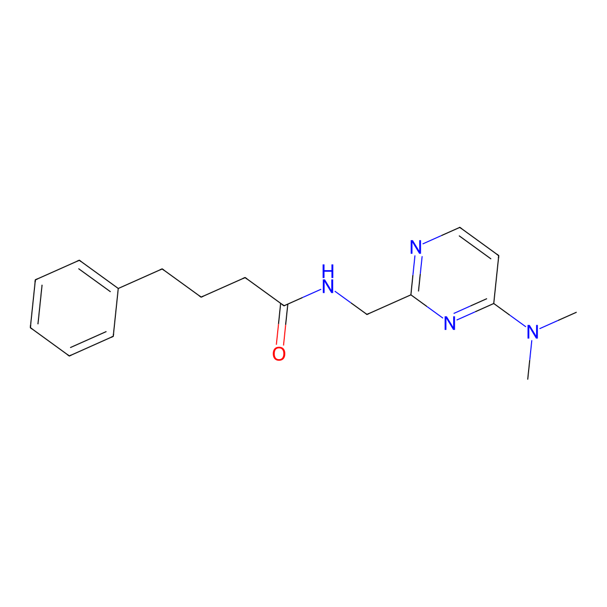 N-((4-(dimethylamino)pyrimidin-2-yl)methyl)-4-phenylbutanamide molecular structure, CAS 1797223-92-7