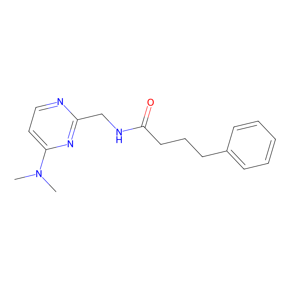 N-((4-(dimethylamino)pyrimidin-2-yl)methyl)-4-phenylbutanamide molecular structure, CAS 1797223-92-7