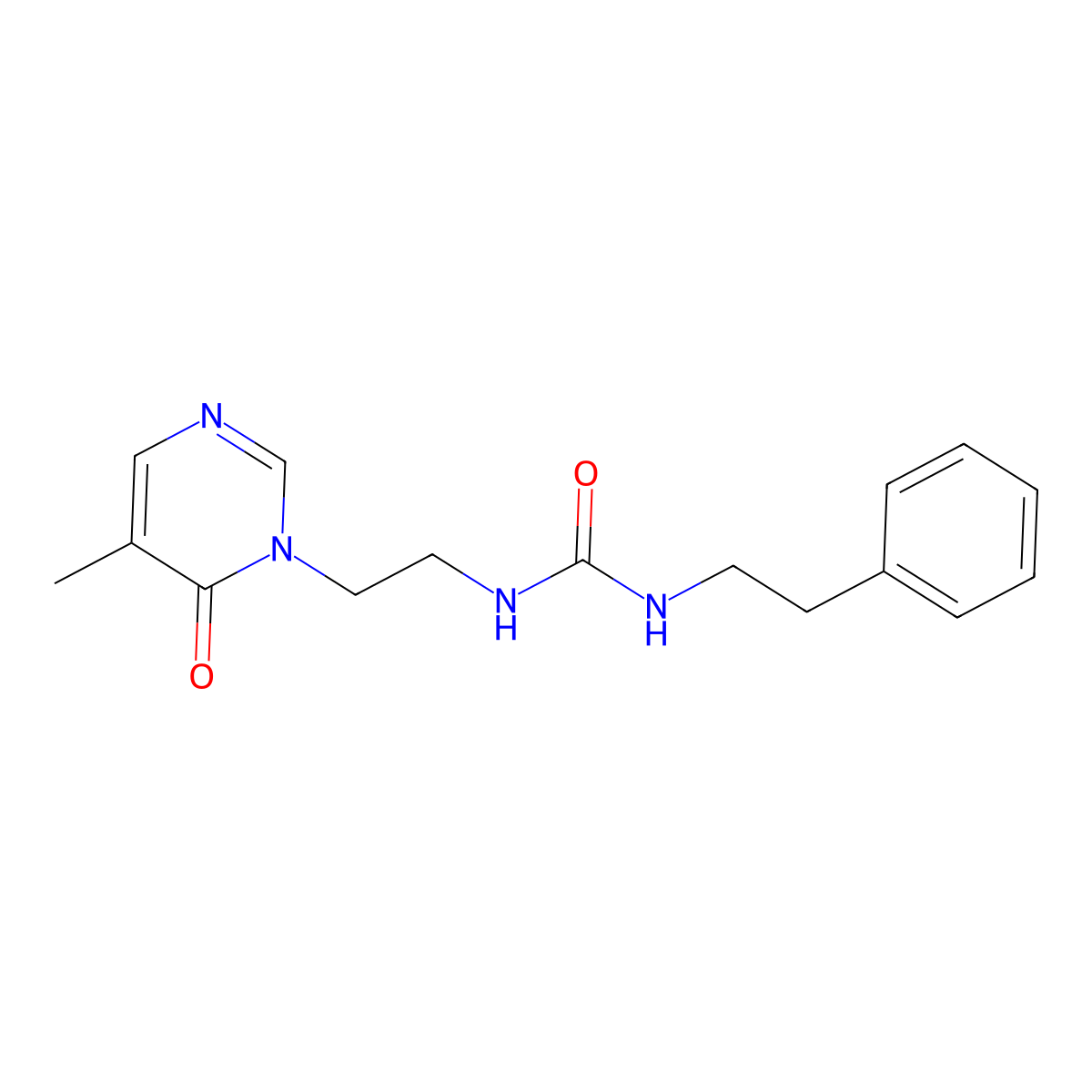 1-(2-(5-methyl-6-oxopyrimidin-1(6H)-yl)ethyl)-3-phenethylurea molecular structure, CAS 1797224-48-6