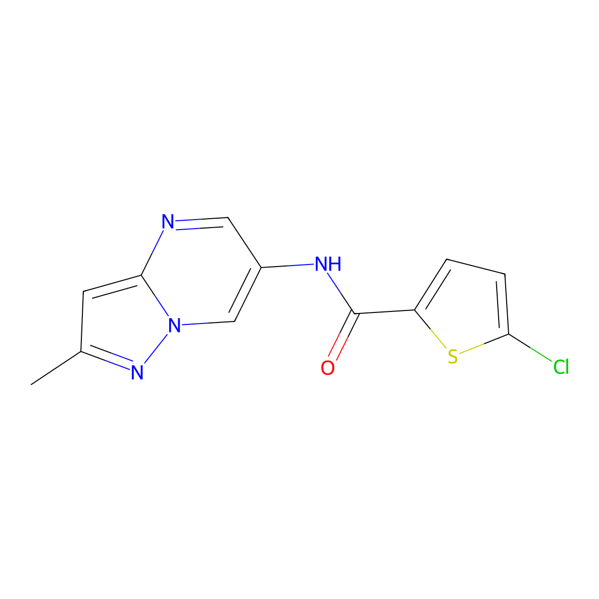 5-chloro-N-(2-methylpyrazolo[1,5-a]pyrimidin-6-yl)thiophene-2-carboxamide molecular structure, CAS 1797225-27-4