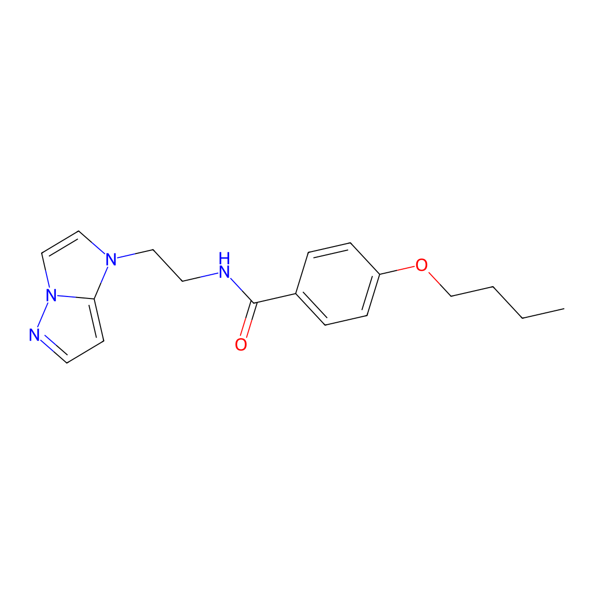 N-(2-(1H-imidazo[1,2-b]pyrazol-1-yl)ethyl)-4-butoxybenzamide molecular structure, CAS 1797225-62-7