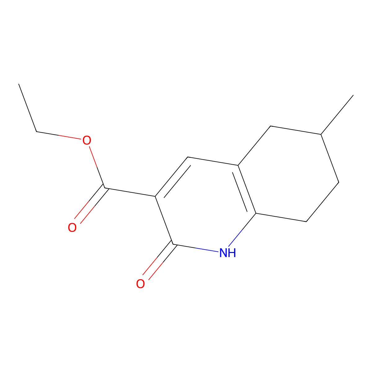 Ethyl 6-methyl-2-oxo-1,2,5,6,7,8-hexahydroquinoline-3-carboxylate molecular structure, CAS 1797228-87-5