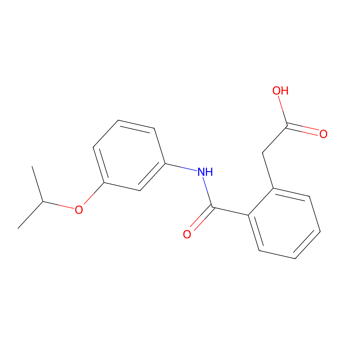 2-(2-{[3-(Propan-2-yloxy)phenyl]carbamoyl}phenyl)acetic acid molecular structure, CAS 1797228-91-1