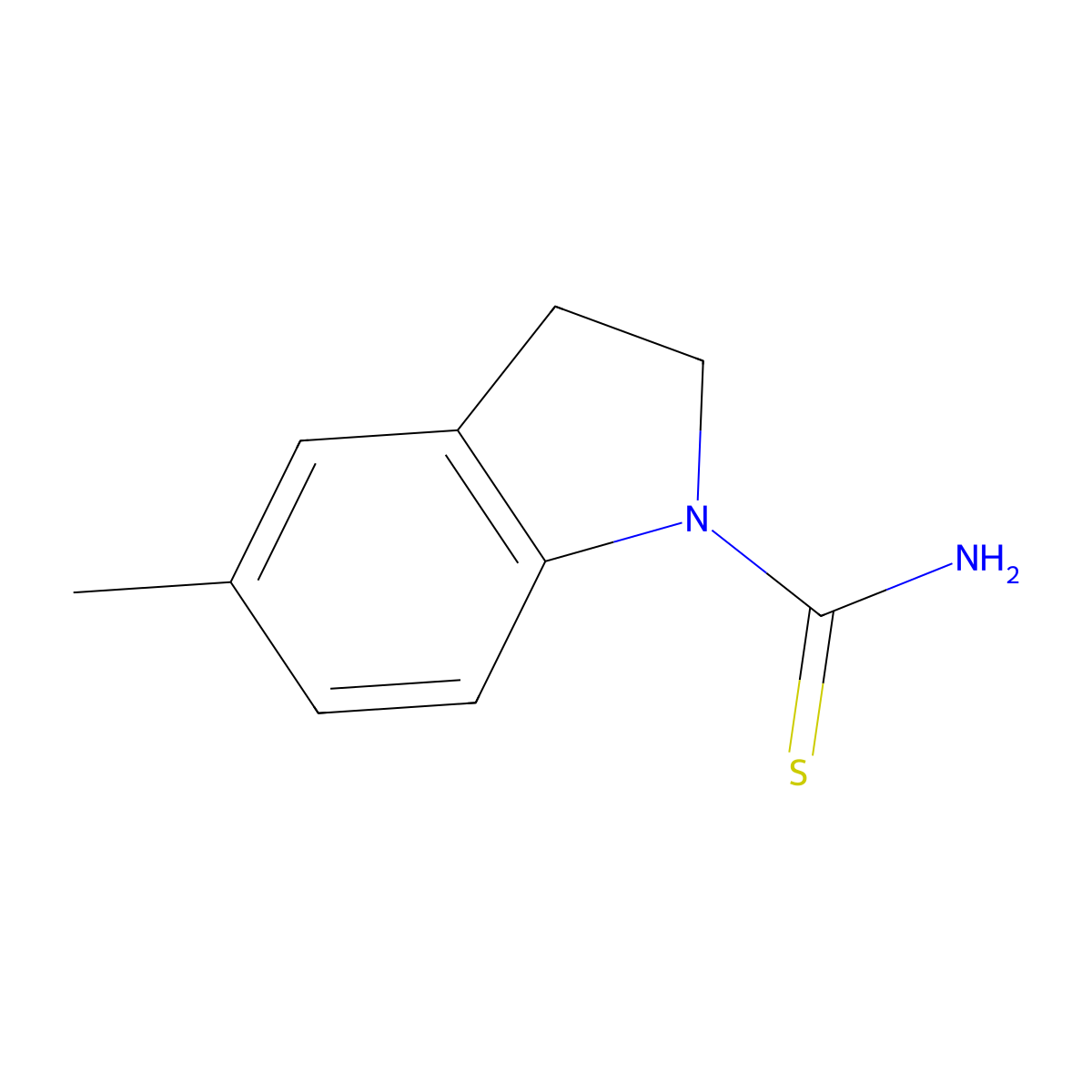 5-methyl-2,3-dihydro-1H-indole-1-carbothioamide molecular structure, CAS 1797229-10-7