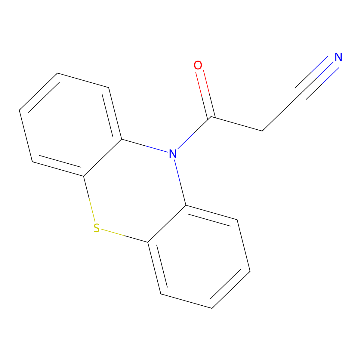 3-oxo-3-(10H-phenothiazin-10-yl)propanenitrile molecular structure, CAS 1797234-01-5