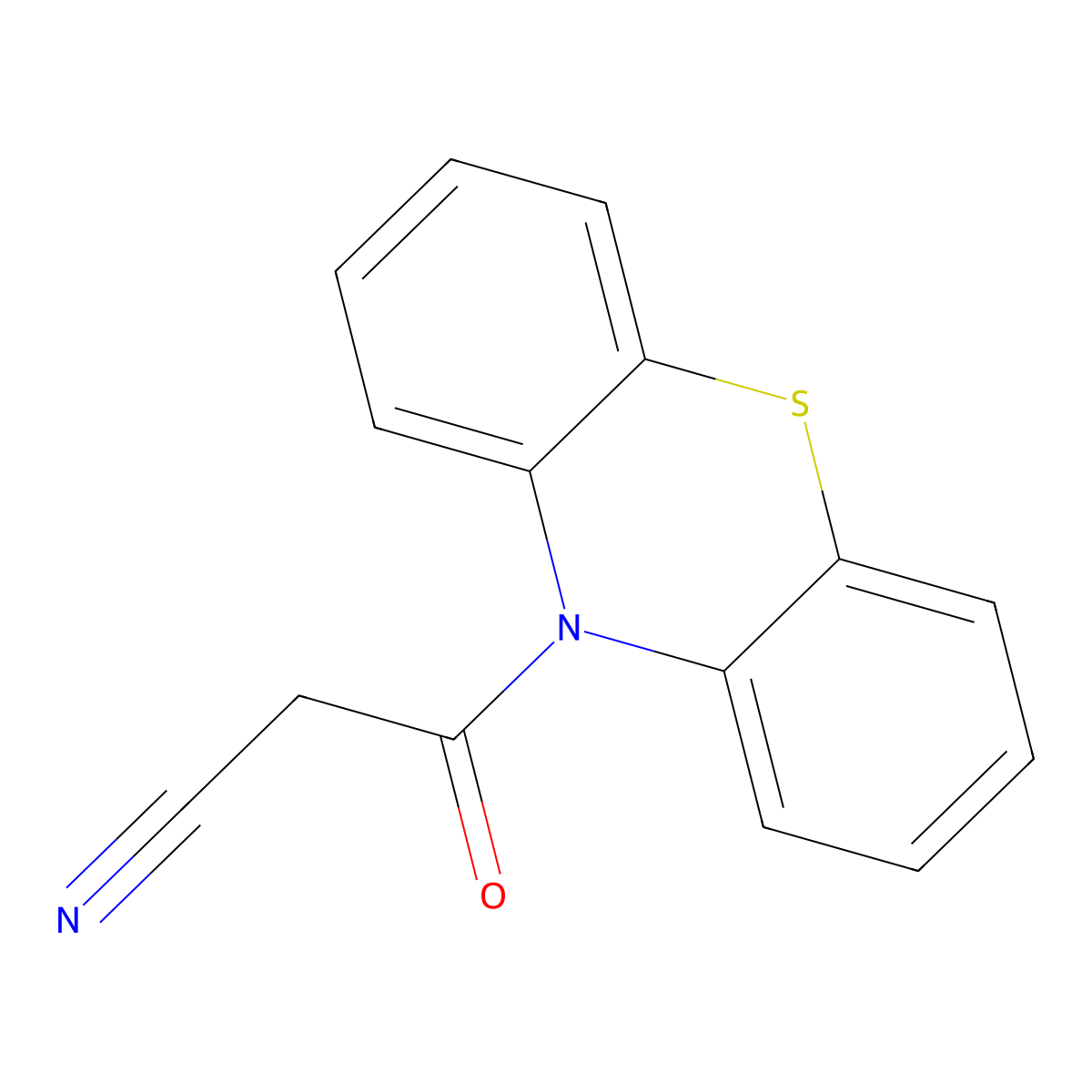 3-oxo-3-(10H-phenothiazin-10-yl)propanenitrile molecular structure, CAS 1797234-01-5