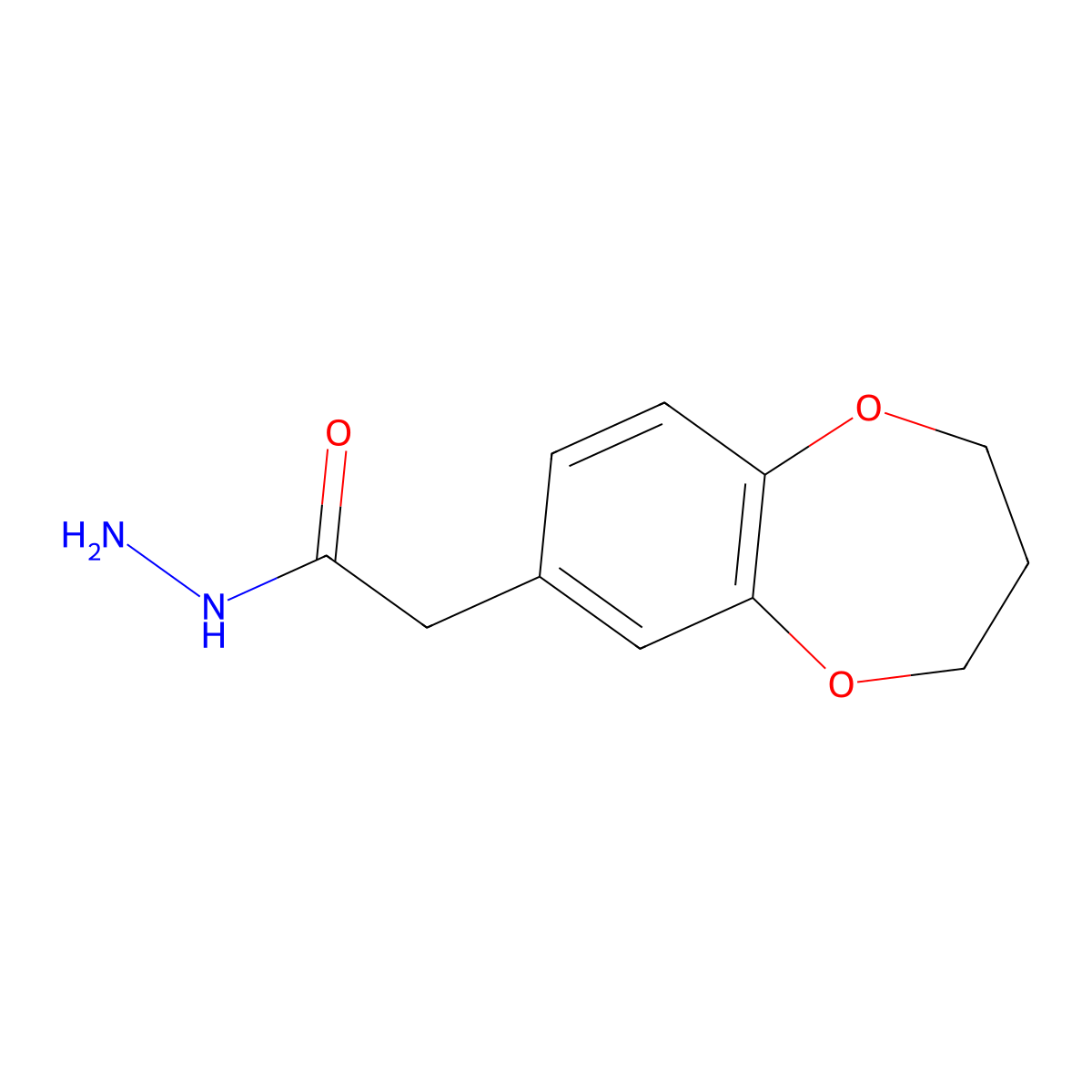 2-(3,4-dihydro-2H-1,5-benzodioxepin-7-yl)acetohydrazide molecular structure, CAS 1797234-09-3