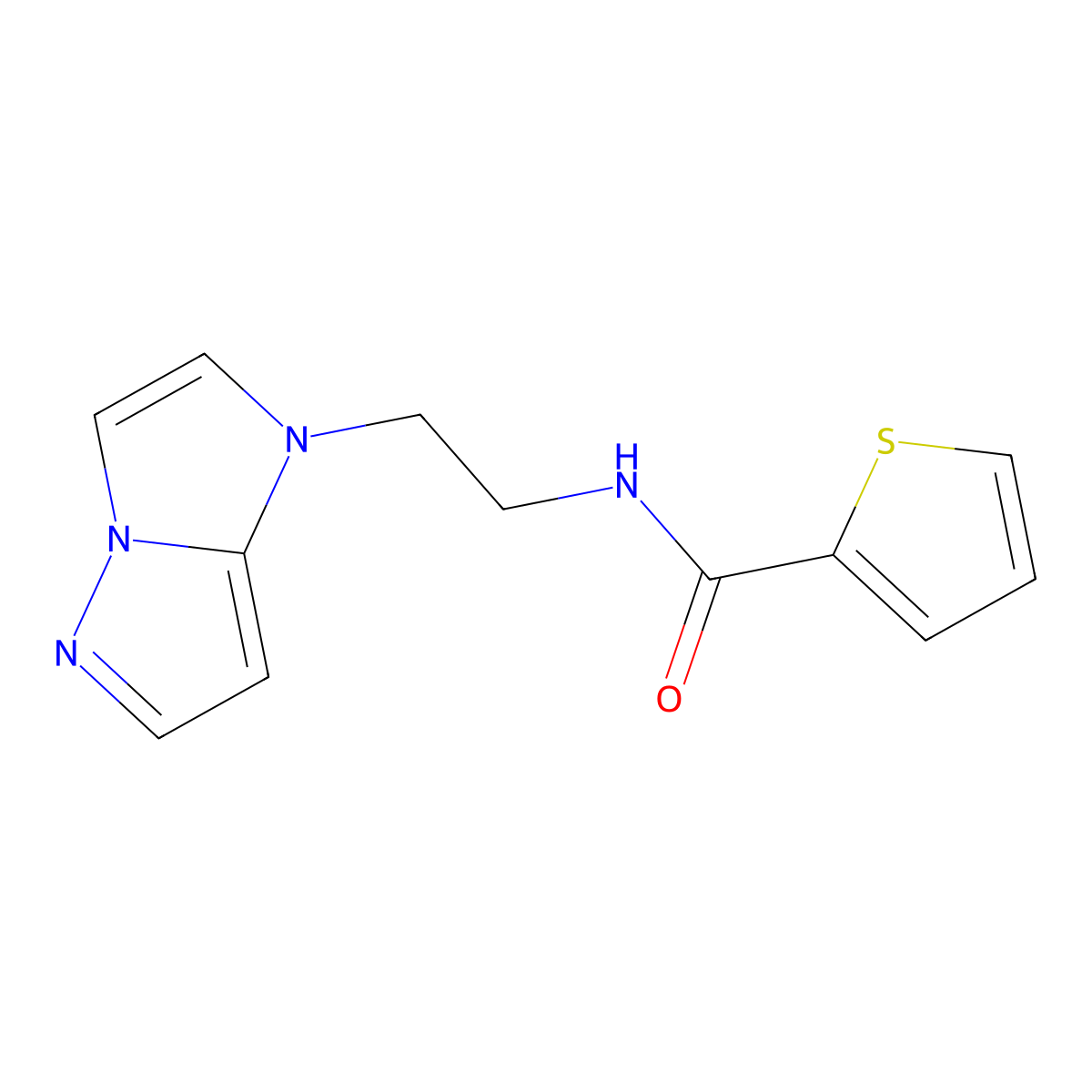 N-(2-(1H-imidazo[1,2-b]pyrazol-1-yl)ethyl)thiophene-2-carboxamide molecular structure, CAS 1797237-59-2