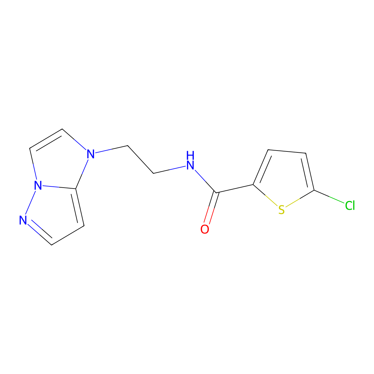 N-(2-(1H-imidazo[1,2-b]pyrazol-1-yl)ethyl)-5-chlorothiophene-2-carboxamide molecular structure, CAS 1797237-70-7