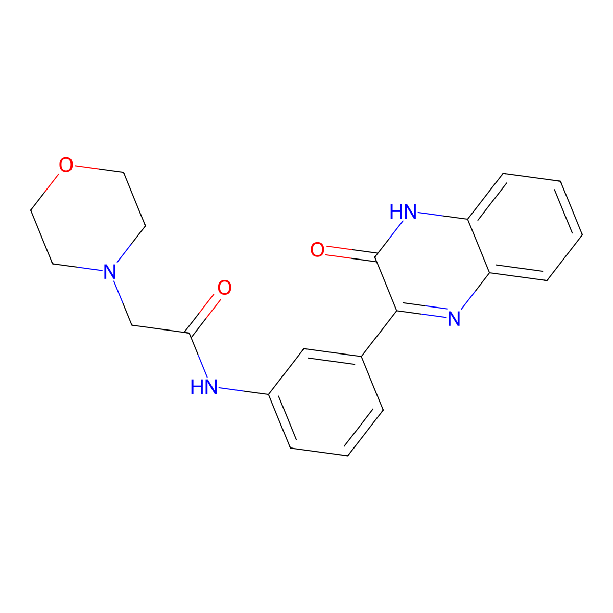 N-(3-(3-hydroxyquinoxalin-2-yl)phenyl)-2-morpholinoacetamide molecular structure, CAS 1797241-18-9