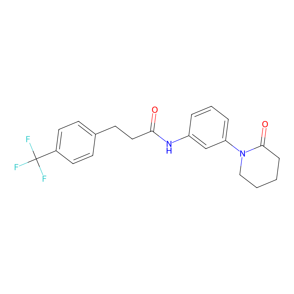 N-[3-(2-Oxopiperidin-1-YL)phenyl]-3-[4-(trifluoromethyl)phenyl]propanamide molecular structure, CAS 1797241-34-9