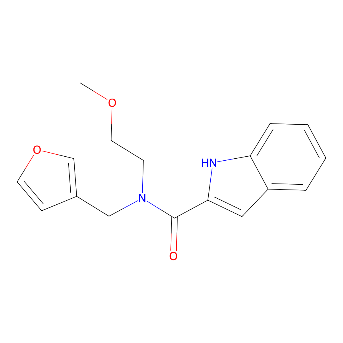 N-(furan-3-ylmethyl)-N-(2-methoxyethyl)-1H-indole-2-carboxamide molecular structure, CAS 1797244-20-2