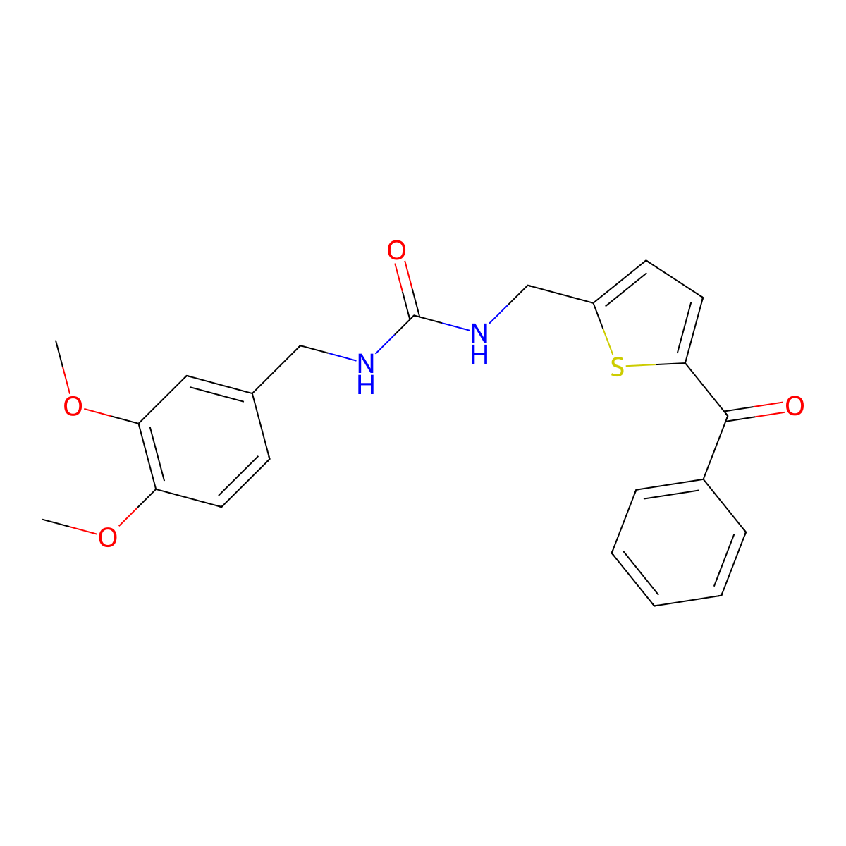 1-((5-Benzoylthiophen-2-yl)methyl)-3-(3,4-dimethoxybenzyl)urea molecular structure, CAS 1797245-96-5