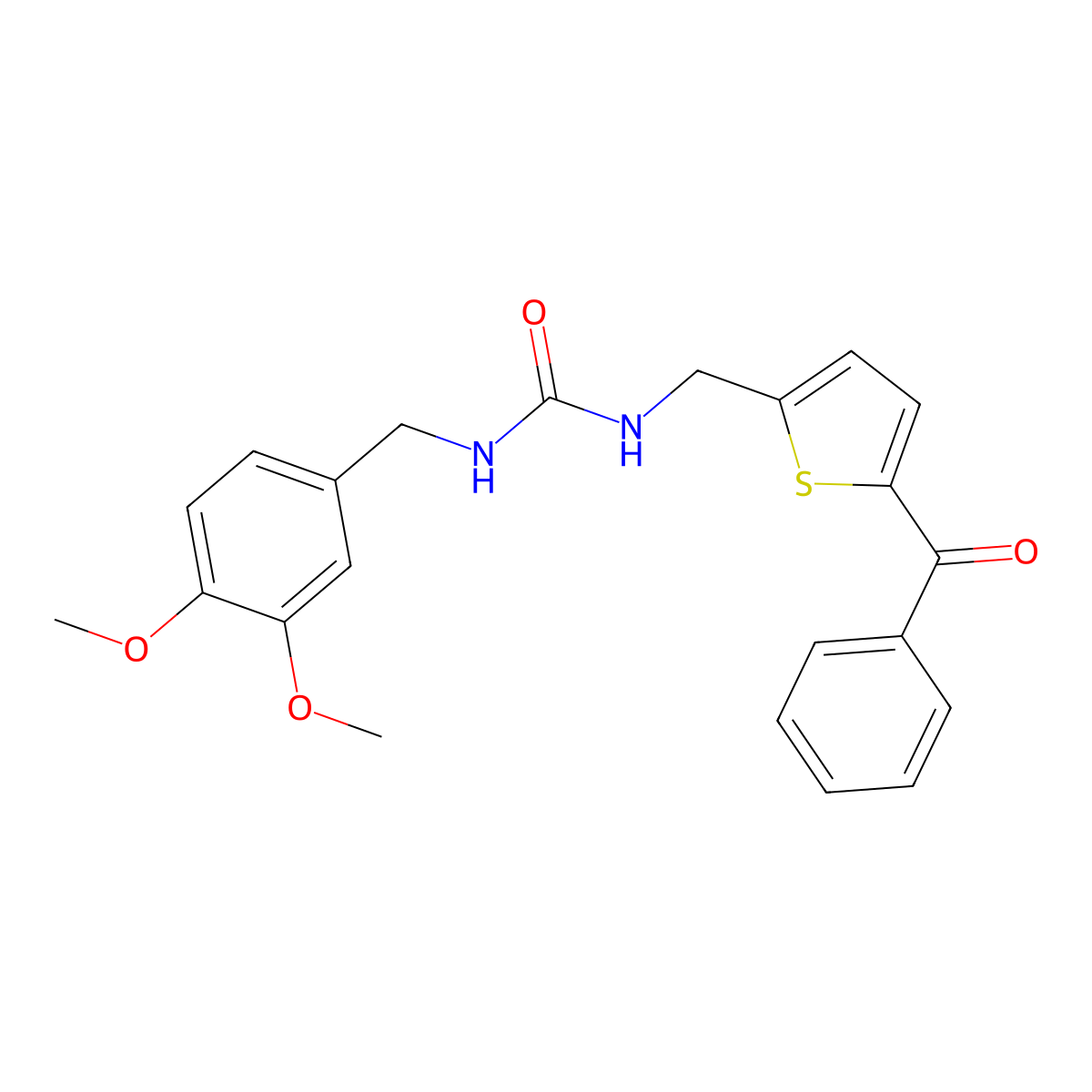 1-((5-Benzoylthiophen-2-yl)methyl)-3-(3,4-dimethoxybenzyl)urea molecular structure, CAS 1797245-96-5