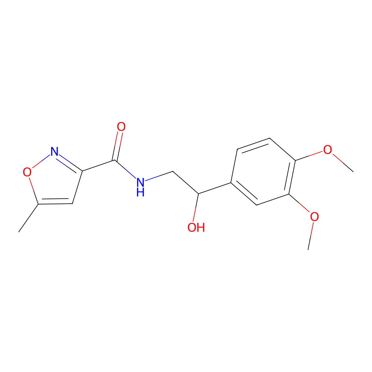 N-(2-(3,4-dimethoxyphenyl)-2-hydroxyethyl)-5-methylisoxazole-3-carboxamide molecular structure, CAS 1797246-07-1