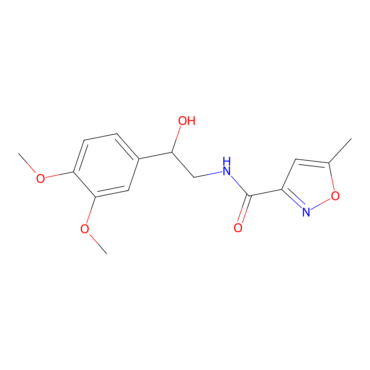 N-(2-(3,4-dimethoxyphenyl)-2-hydroxyethyl)-5-methylisoxazole-3-carboxamide molecular structure, CAS 1797246-07-1