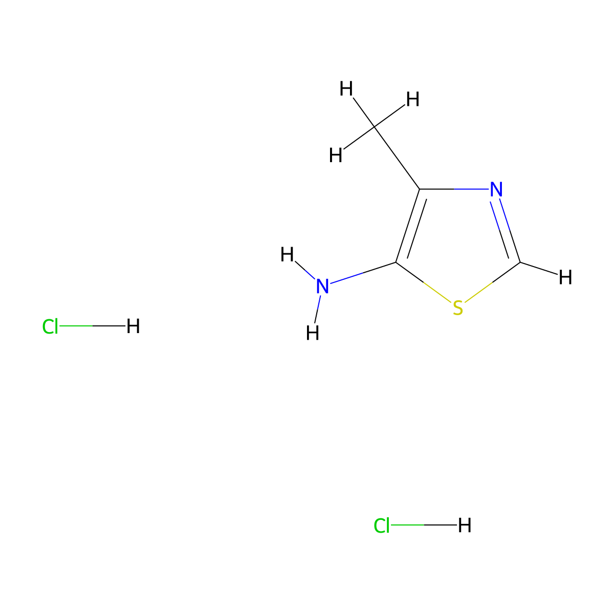 4-Methyl-1,3-thiazol-5-amine dihydrochloride molecular structure, CAS 1797246-54-8