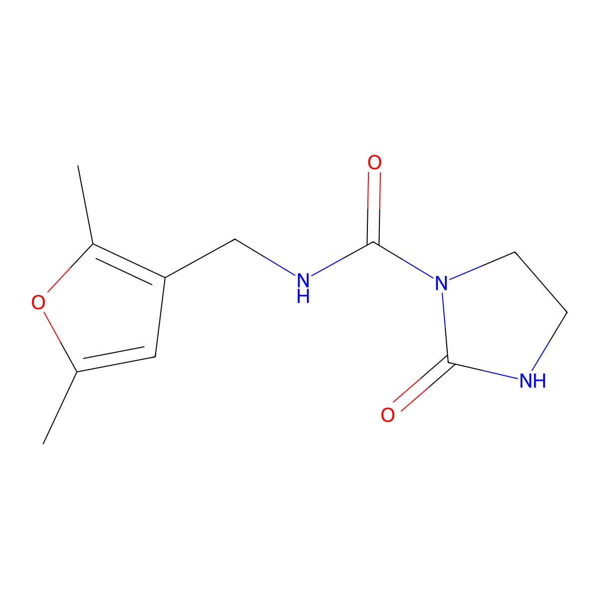 N-[(2,5-Dimethylfuran-3-YL)methyl]-2-oxoimidazolidine-1-carboxamide molecular structure, CAS 1797247-73-4
