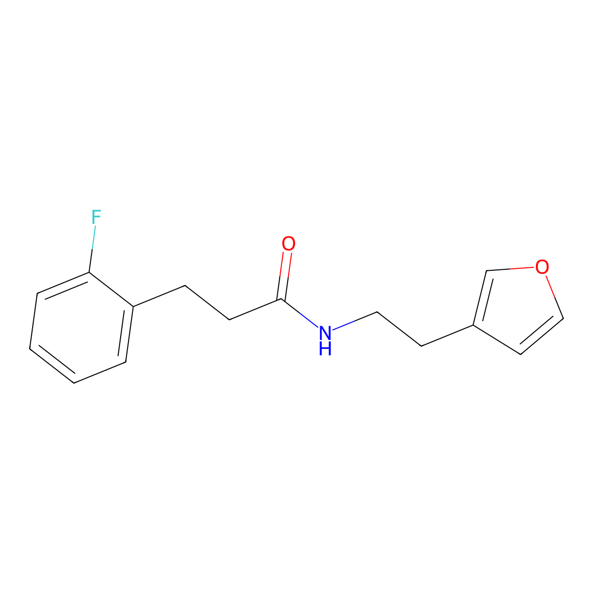 3-(2-Fluorophenyl)-N-[2-(furan-3-YL)ethyl]propanamide molecular structure, CAS 1797248-04-4