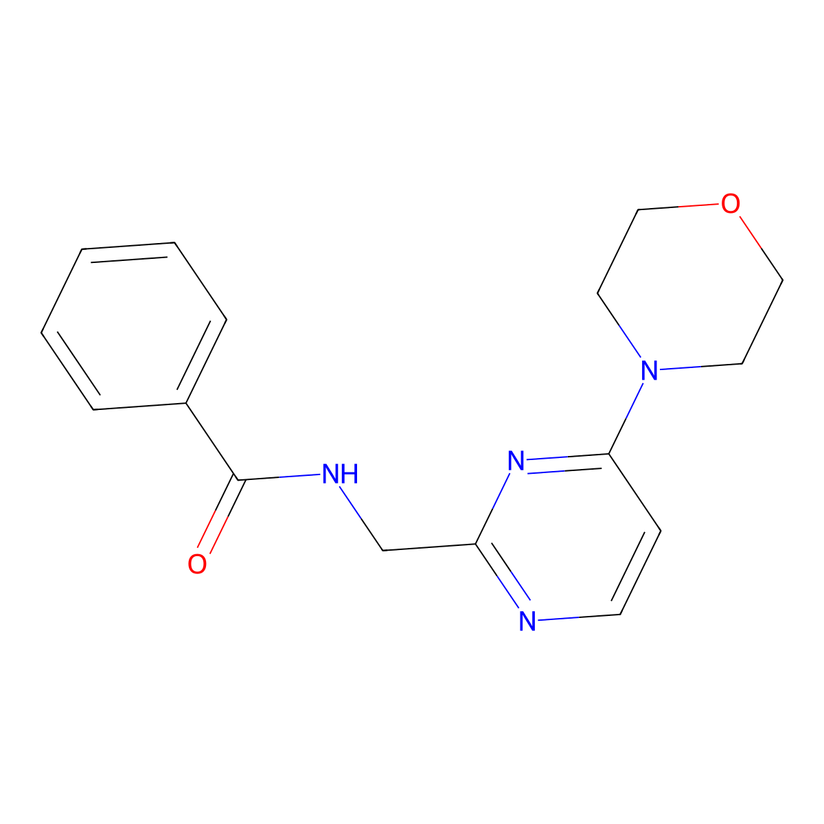 N-((4-morpholinopyrimidin-2-yl)methyl)benzamide molecular structure, CAS 1797249-37-6