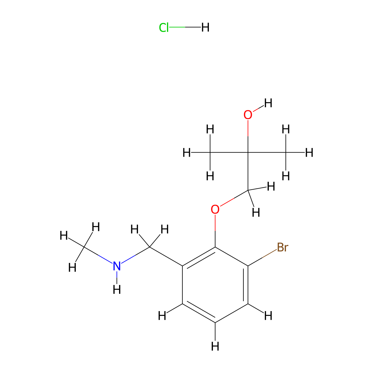 1-{2-Bromo-6-[(methylamino)methyl]phenoxy}-2-methylpropan-2-ol hydrochloride molecular structure, CAS 1797250-85-1