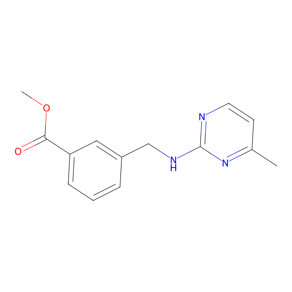 Methyl 3-{[(4-methylpyrimidin-2-yl)amino]methyl}benzoate molecular structure, CAS 1797252-99-3