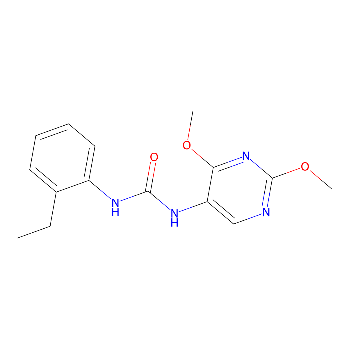 1-(2,4-Dimethoxypyrimidin-5-yl)-3-(2-ethylphenyl)urea molecular structure, CAS 1797253-21-4