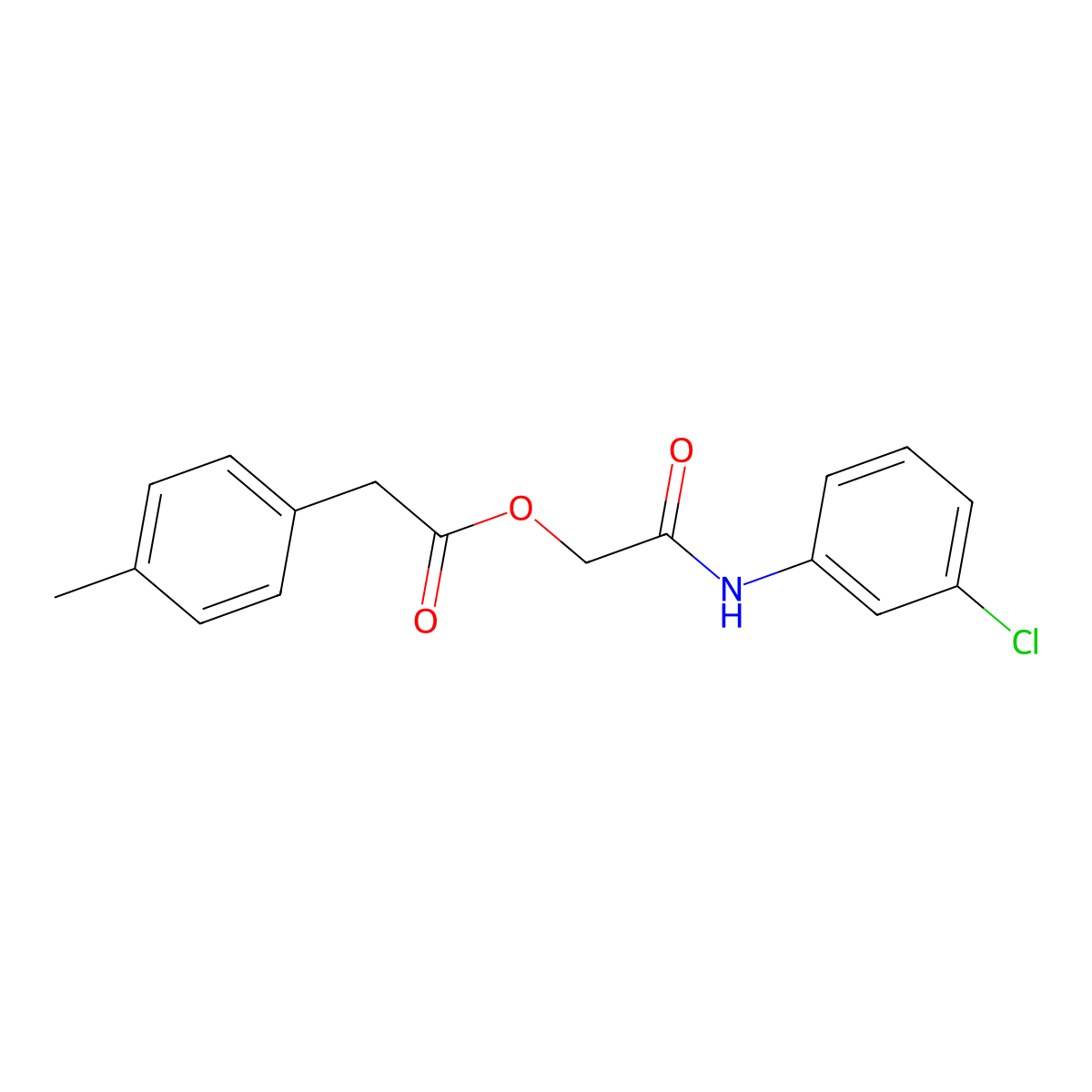 2-[(3-Chlorophenyl)amino]-2-oxoethyl (4-methylphenyl)acetate molecular structure, CAS 1797254-89-7