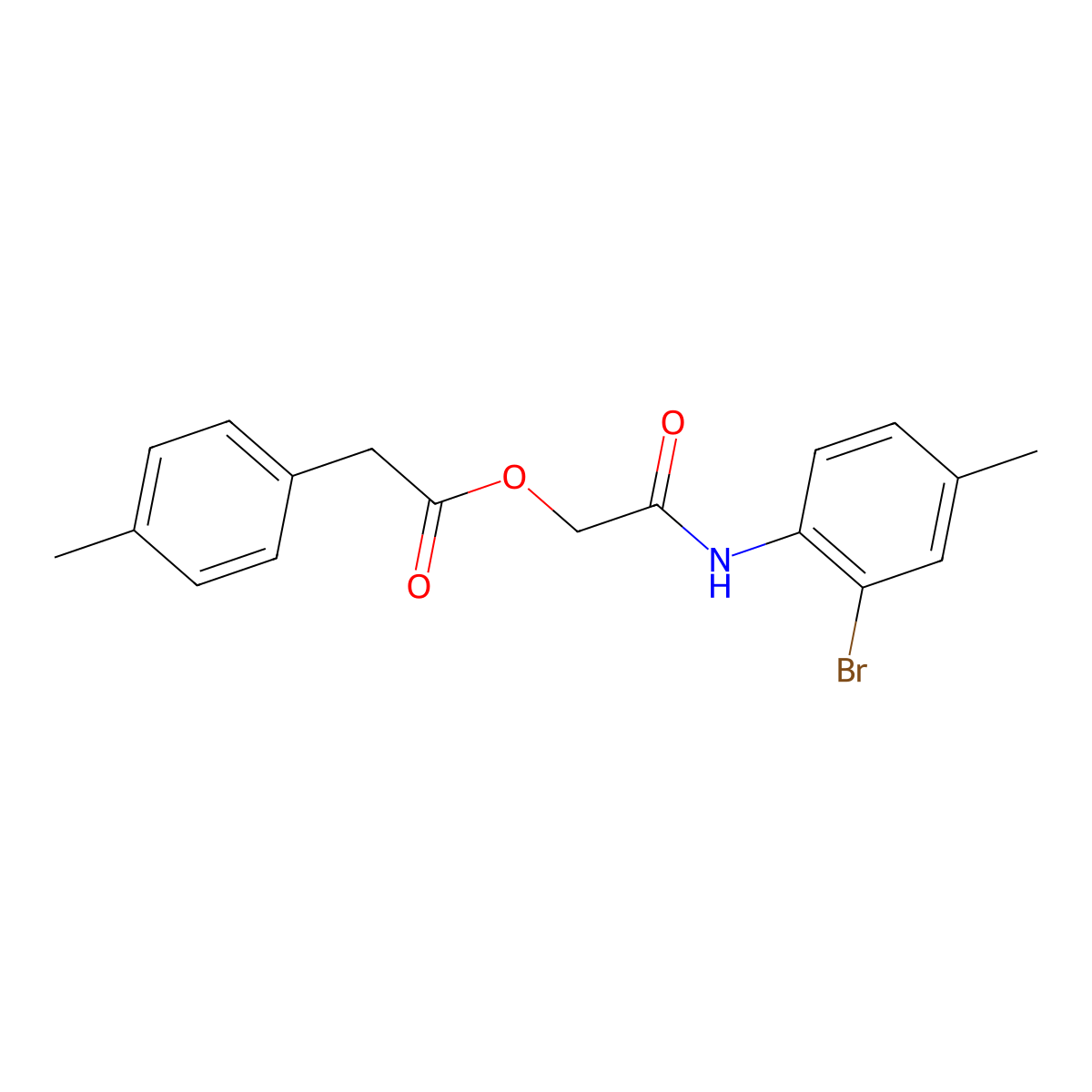 2-[(2-Bromo-4-methylphenyl)amino]-2-oxoethyl (4-methylphenyl)acetate molecular structure, CAS 1797255-04-9