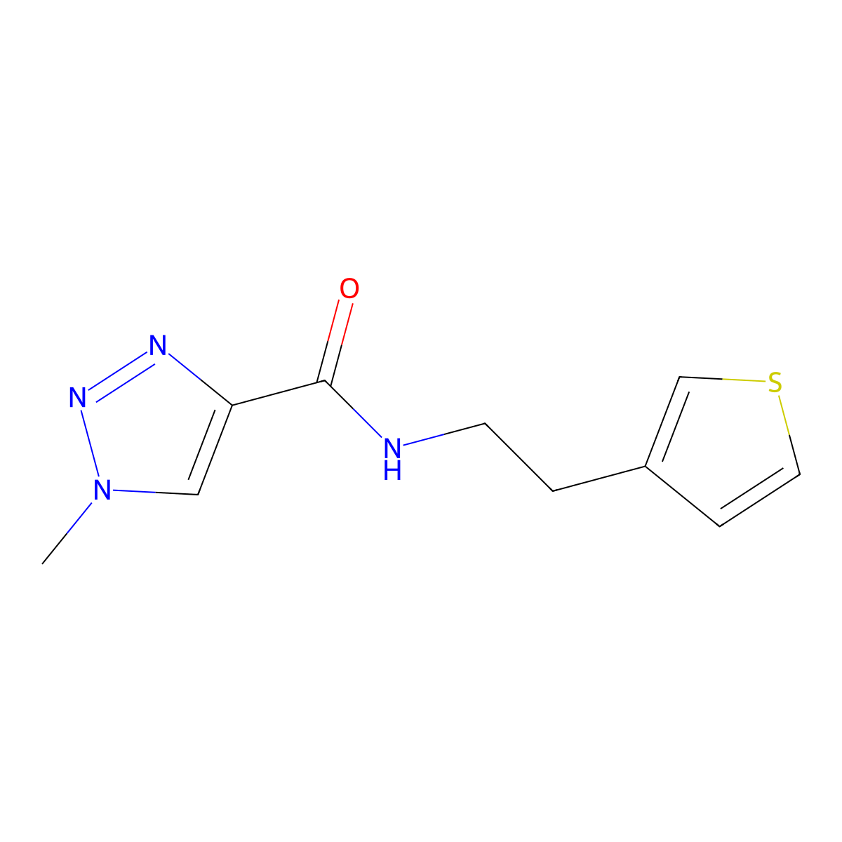 1-methyl-N-(2-(thiophen-3-yl)ethyl)-1H-1,2,3-triazole-4-carboxamide molecular structure, CAS 1797255-29-8