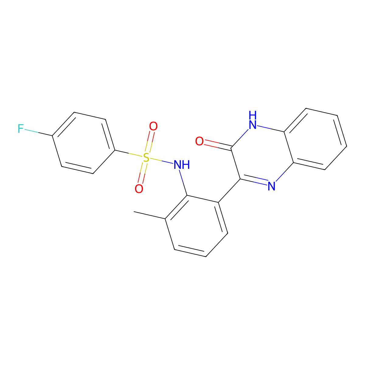 4-fluoro-N-(2-(3-hydroxyquinoxalin-2-yl)-6-methylphenyl)benzenesulfonamide molecular structure, CAS 1797257-64-7
