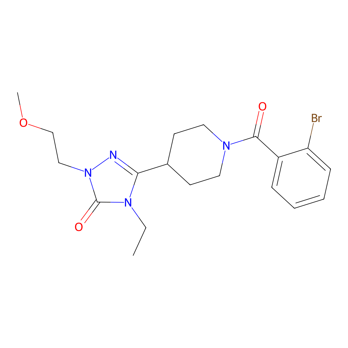3-(1-(2-bromobenzoyl)piperidin-4-yl)-4-ethyl-1-(2-methoxyethyl)-1H-1,2,4-triazol-5(4H)-one molecular structure, CAS 1797259-81-4