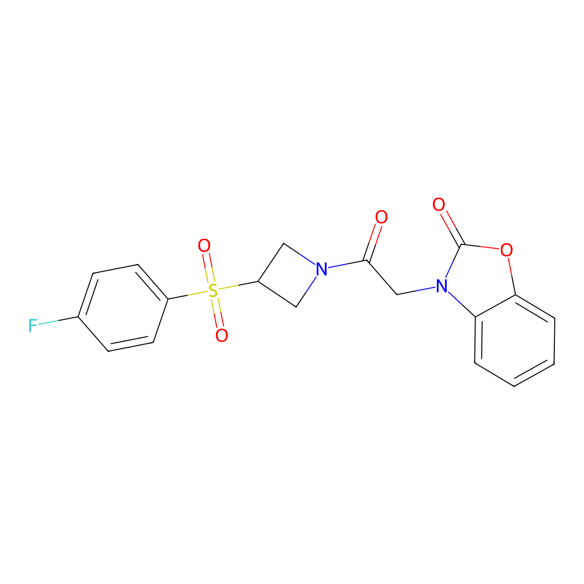 3-(2-(3-((4-fluorophenyl)sulfonyl)azetidin-1-yl)-2-oxoethyl)benzo[d]oxazol-2(3H)-one molecular structure, CAS 1797263-42-3
