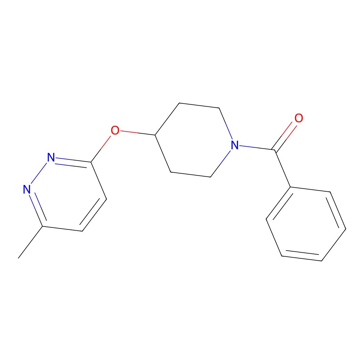 (4-((6-Methylpyridazin-3-yl)oxy)piperidin-1-yl)(phenyl)methanone molecular structure, CAS 1797266-65-9