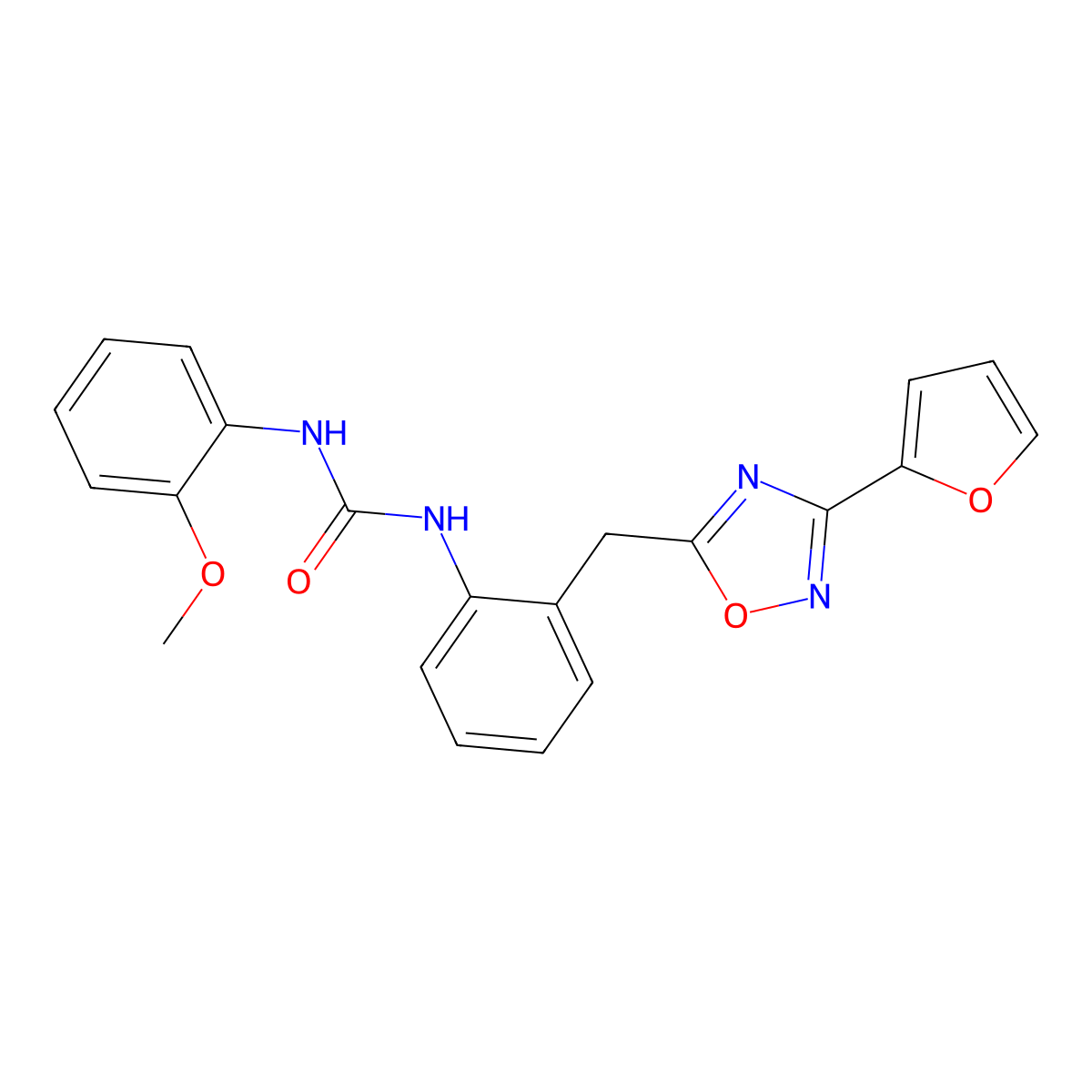 1-(2-((3-(Furan-2-yl)-1,2,4-oxadiazol-5-yl)methyl)phenyl)-3-(2-methoxyphenyl)urea molecular structure, CAS 1797267-98-1