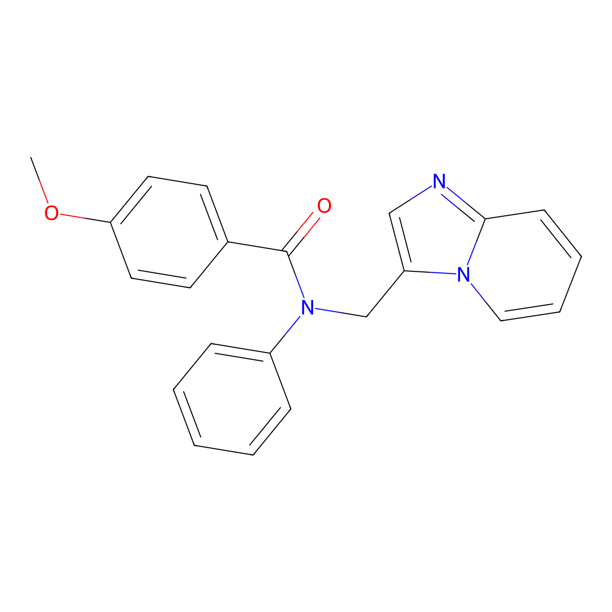 N-(imidazo[1,2-a]pyridin-3-ylmethyl)-4-methoxy-N-phenylbenzamide molecular structure, CAS 1797268-80-4