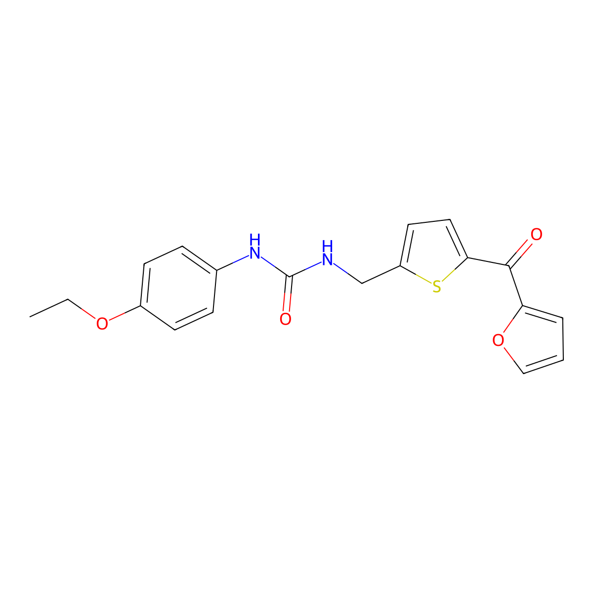 1-(4-Ethoxyphenyl)-3-((5-(furan-2-carbonyl)thiophen-2-yl)methyl)urea molecular structure, CAS 1797269-18-1