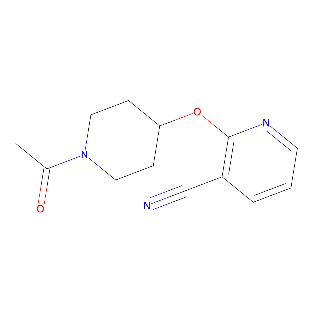 2-((1-Acetylpiperidin-4-yl)oxy)nicotinonitrile molecular structure, CAS 1797270-14-4
