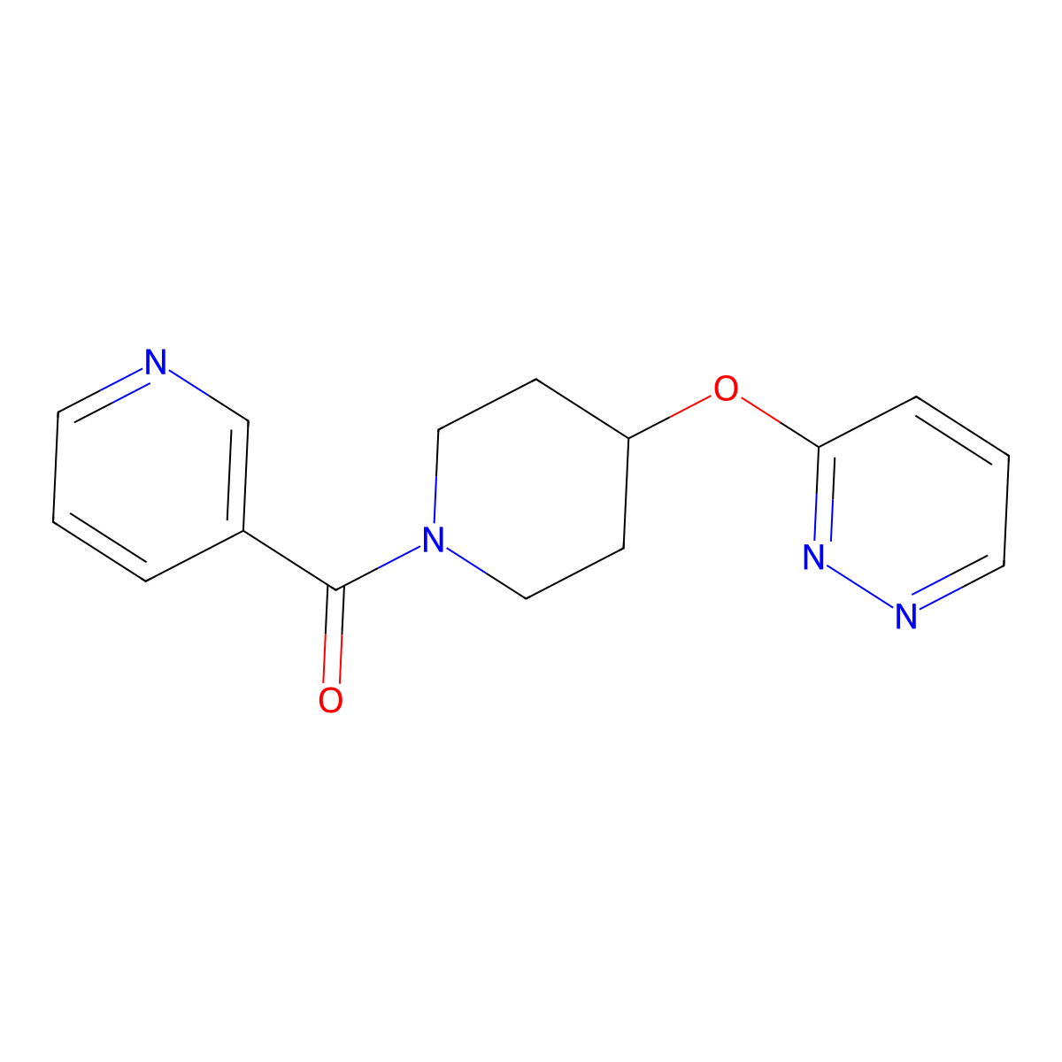 (4-(Pyridazin-3-yloxy)piperidin-1-yl)(pyridin-3-yl)methanone molecular structure, CAS 1797270-62-2
