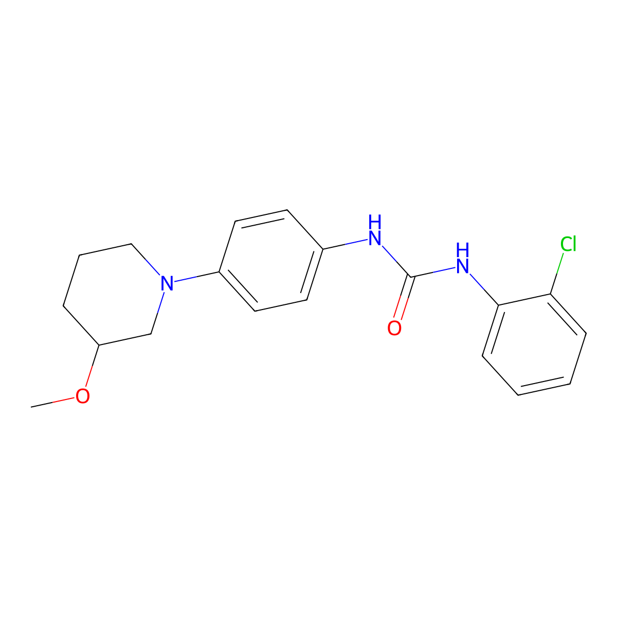 1-(2-Chlorophenyl)-3-(4-(3-methoxypiperidin-1-yl)phenyl)urea molecular structure, CAS 1797271-79-4