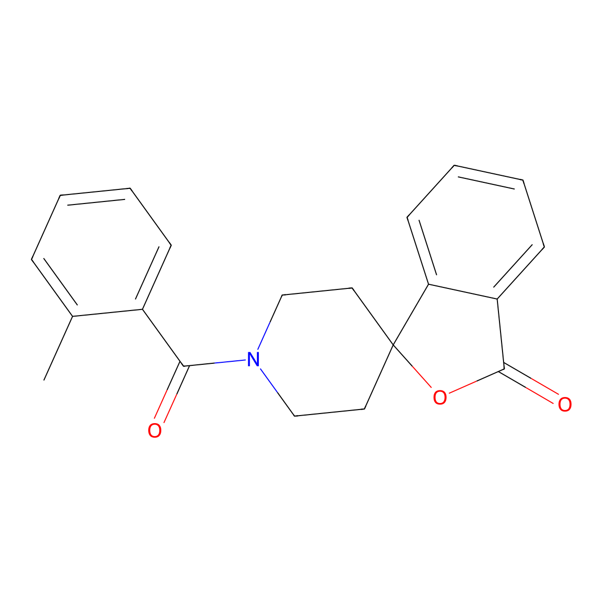 1'-(2-methylbenzoyl)-3H-spiro[2-benzofuran-1,4'-piperidine]-3-one molecular structure, CAS 1797271-91-0