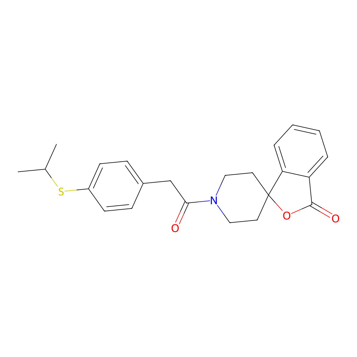 1'-(2-(4-(isopropylthio)phenyl)acetyl)-3H-spiro[isobenzofuran-1,4'-piperidin]-3-one molecular structure, CAS 1797272-15-1